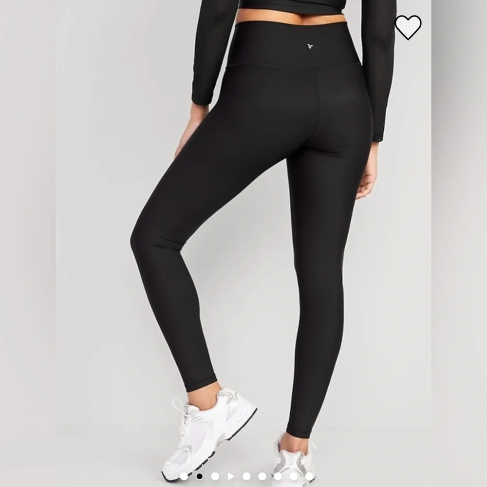 Old Navy High-Waisted Power soft Women's Black full Length Leggings - Picture 2 of 3